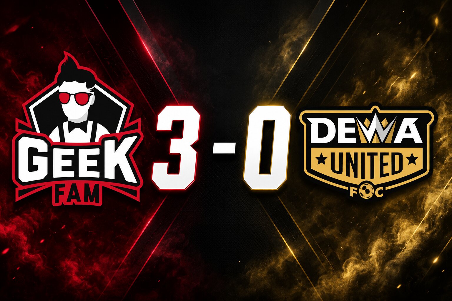 geek fam 3 - 0 dewa united